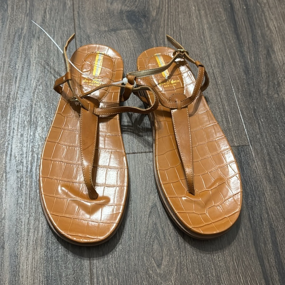NEW! Sam Edelman Women's Naomi Leather Thong Sandals - Size 9.5 🛵 - Picture 2 of 8